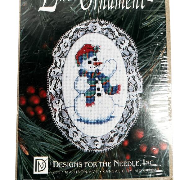 Lot of 4 Christmas Counted Cross Stitch Kits Santa Snowman Oranament New - Picture 15 of 15